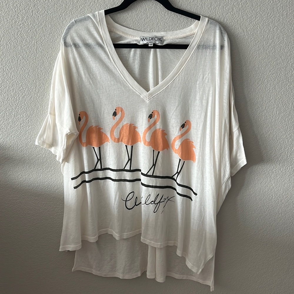 WILD FOX over sized flamingo top